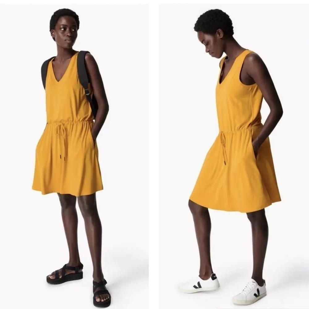 Sweaty Betty Take It Easy Dress in Golden Yellow Size: XS